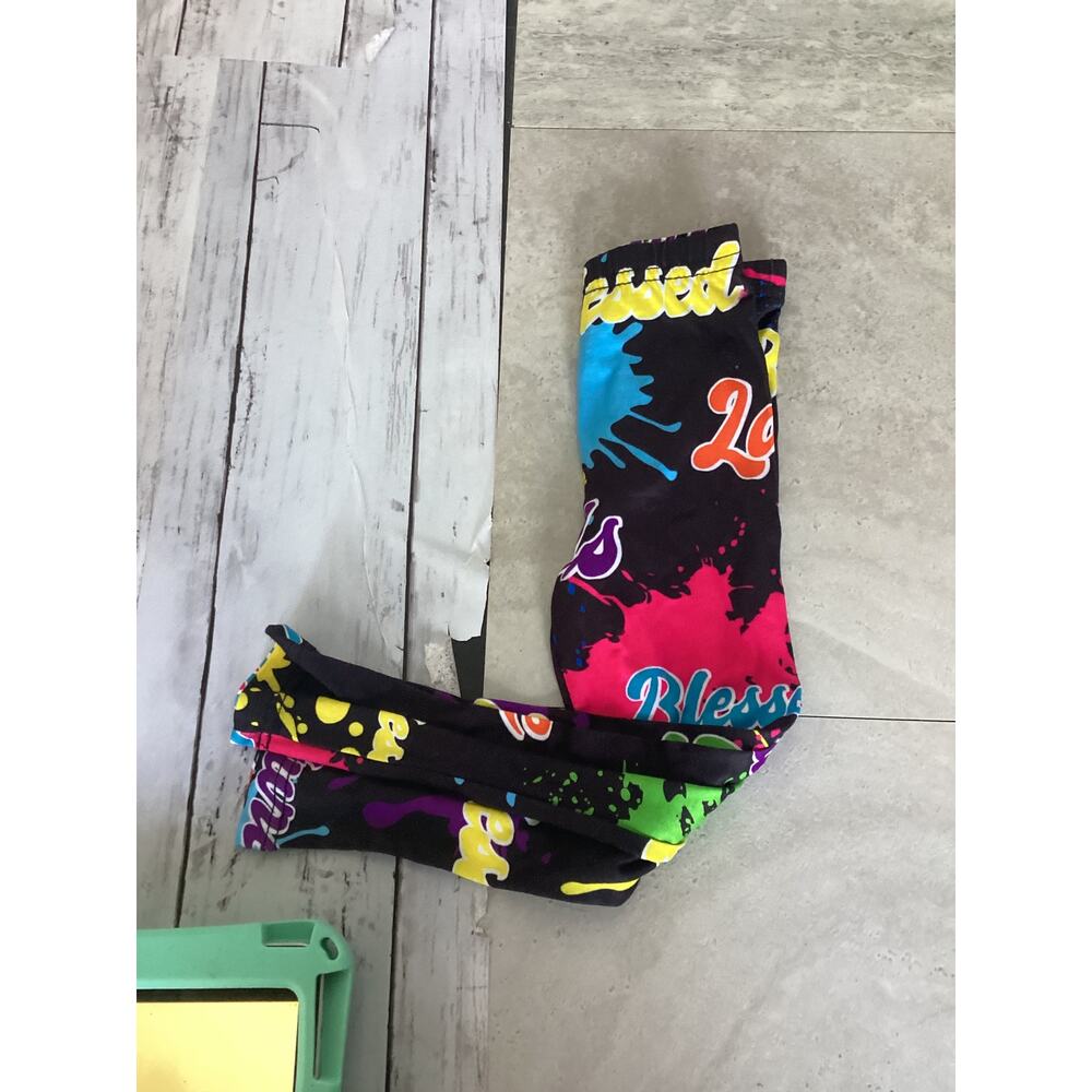 Pre-owned Girls/Bless/Love Leggings Graffiti Star Size 2T